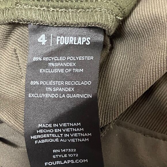 4 Fourlaps Pants Mens 32x32 Green Skinny Traverse Chino 4Way Stretch 1072 *READ - Picture 5 of 9